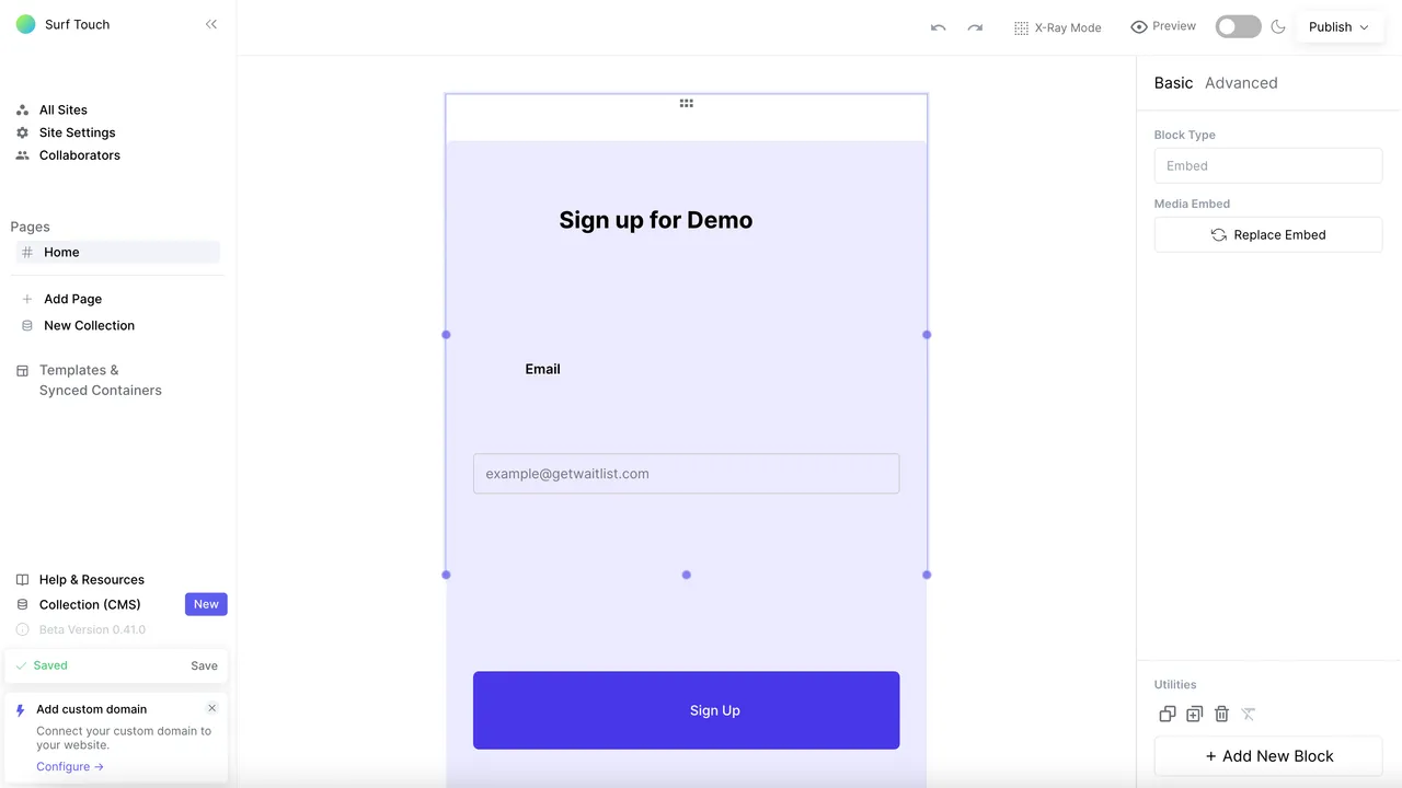 Typedream in action, no-code AI tool