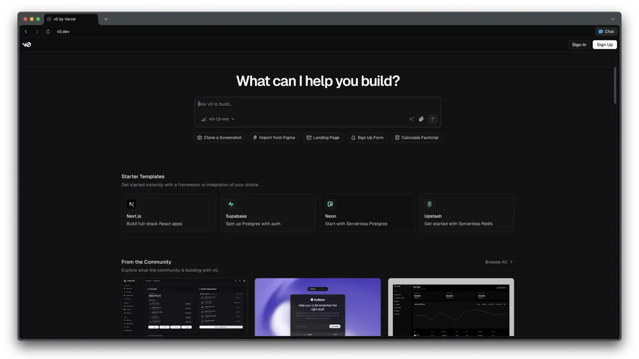 v0 interface in use
