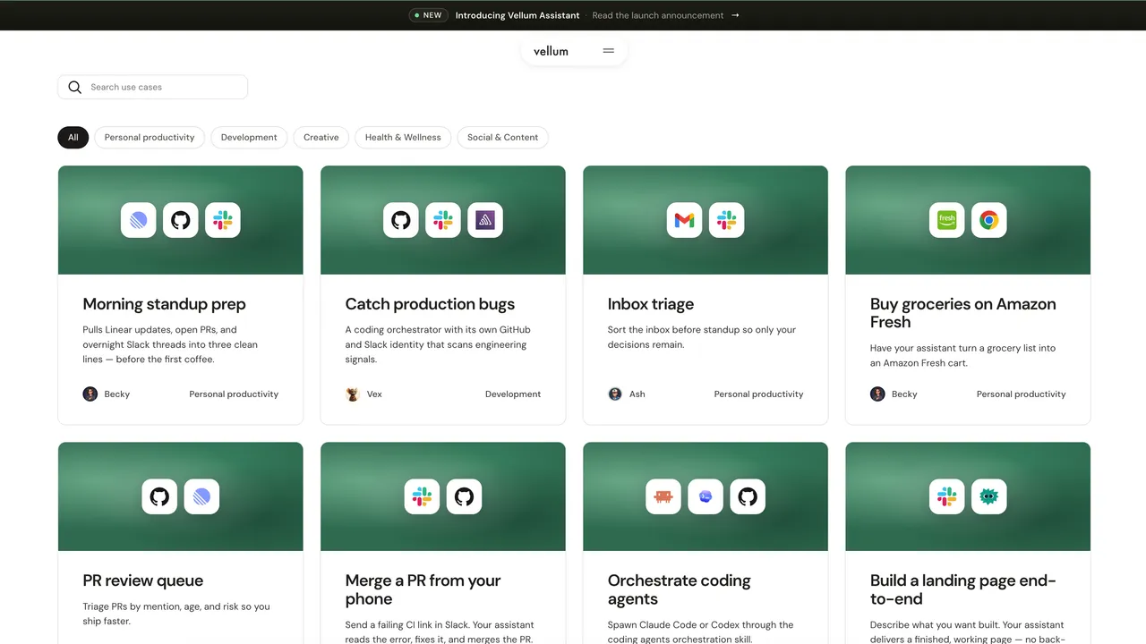 Vellum in action, mcp & connectors AI tool