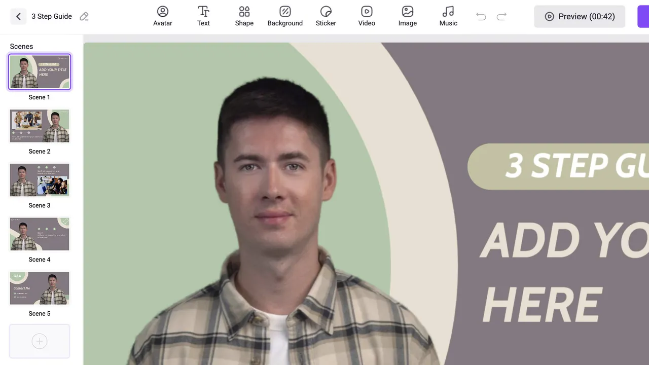 Vidnoz in action, video AI tool