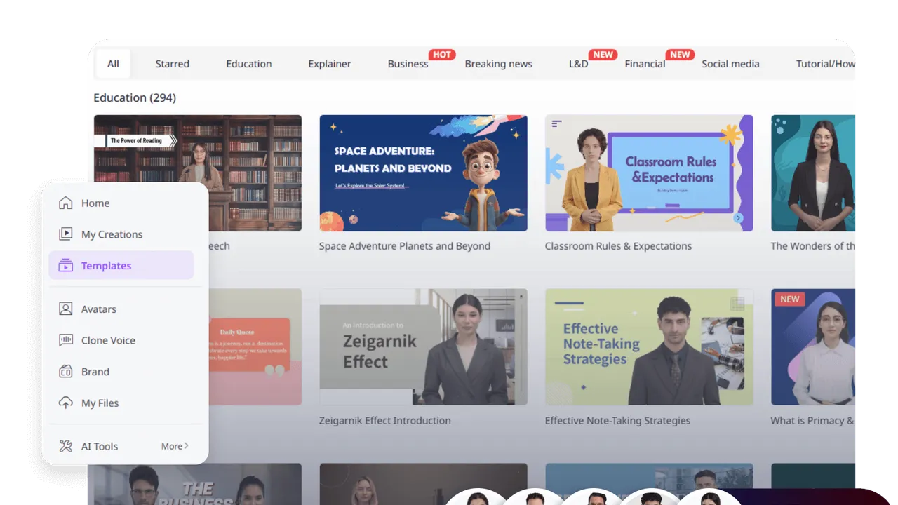 Vidnoz interface in use