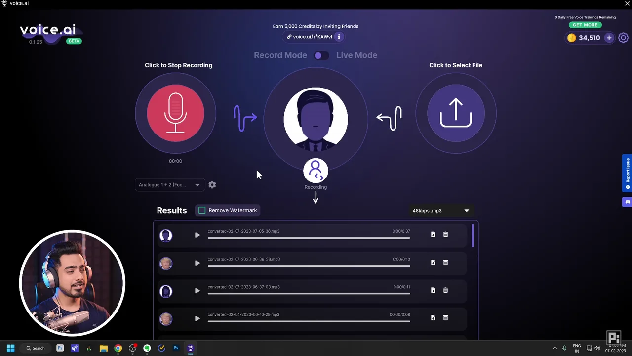Voice AI in action, voice & audio AI tool