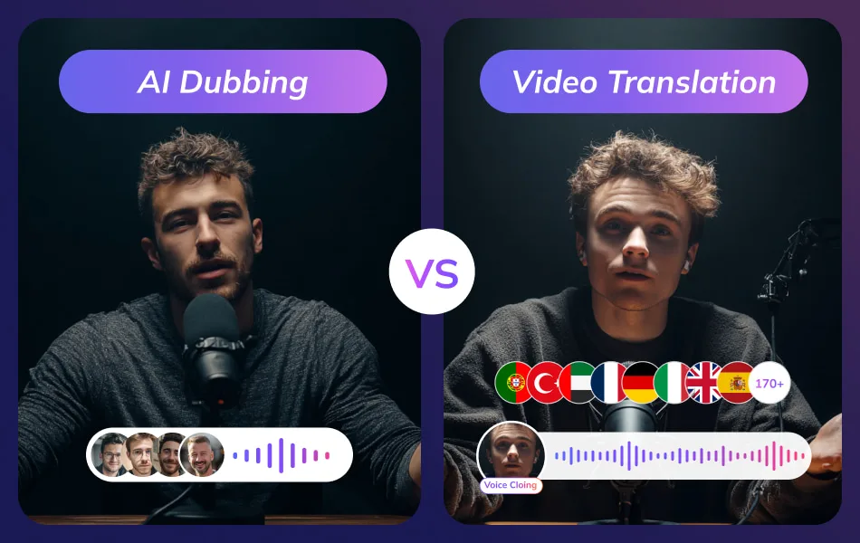 Voice Dub interface in use