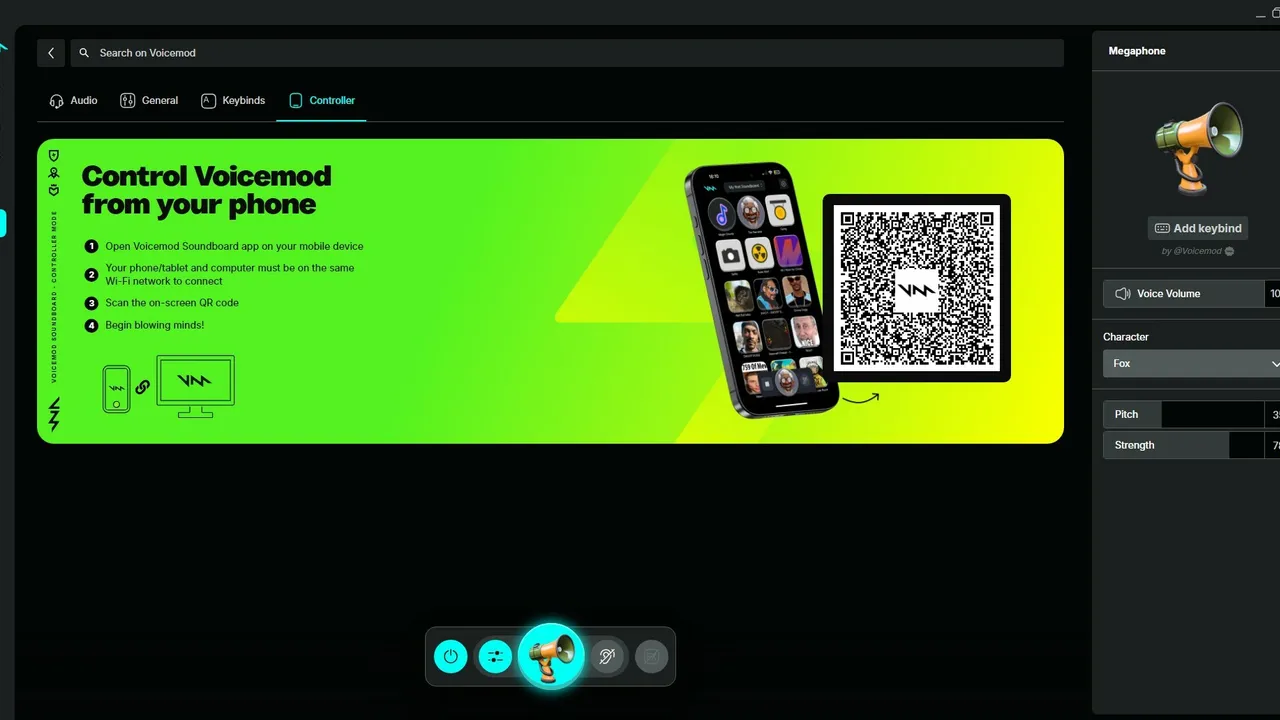 Voicemod app screen