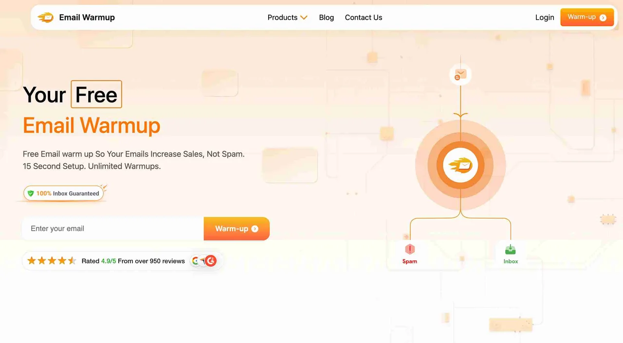 Warmupinbox dashboard view