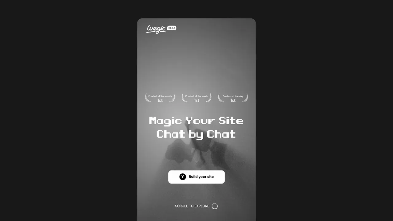 Wegic in action, no-code AI tool