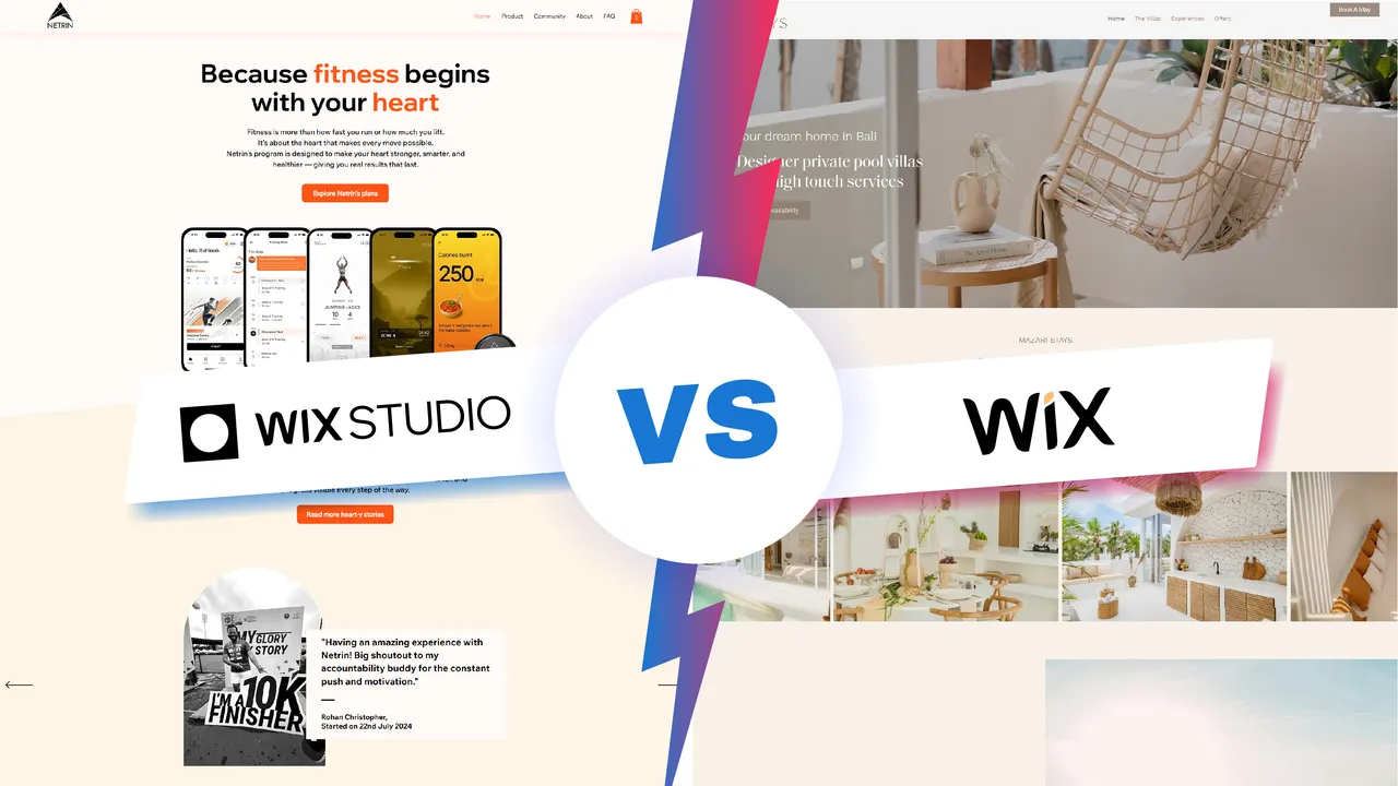 Wix Studio in action, no-code AI tool