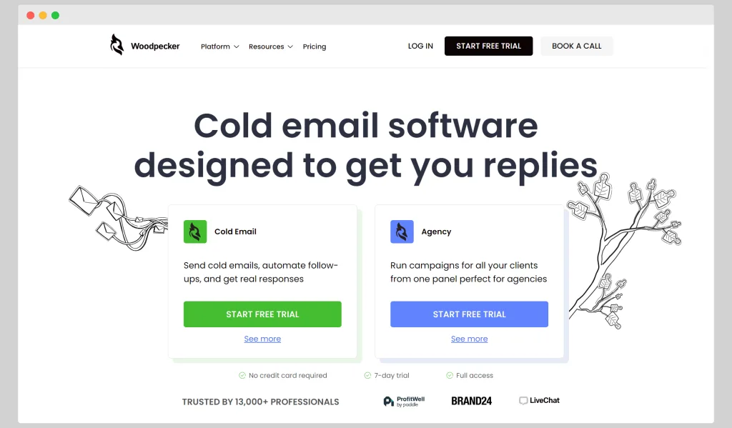 Woodpecker interface in use