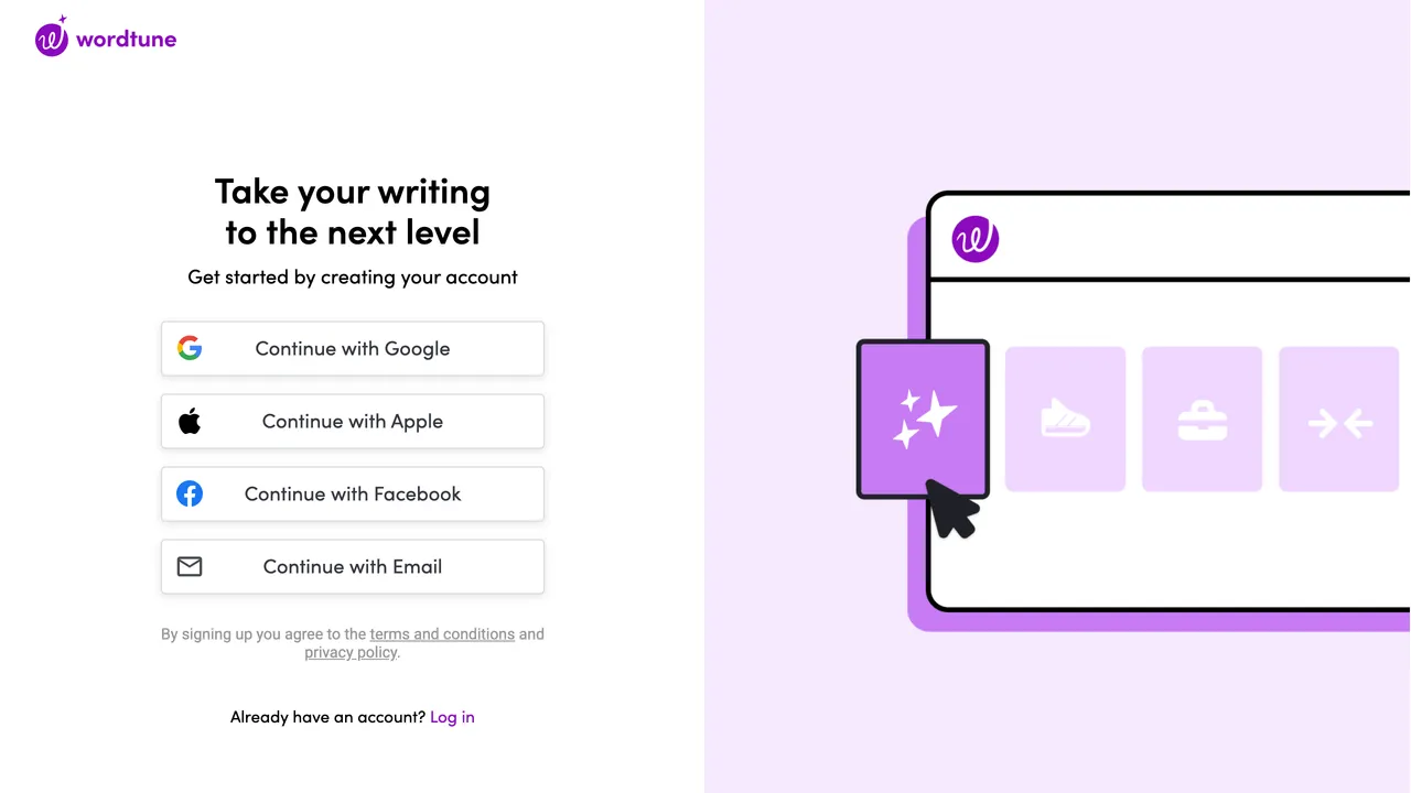 Wordtune app screen