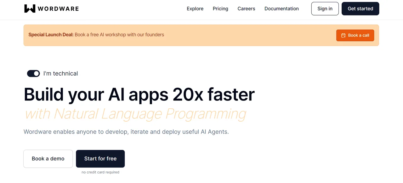 Wordware in action, ai agents AI tool