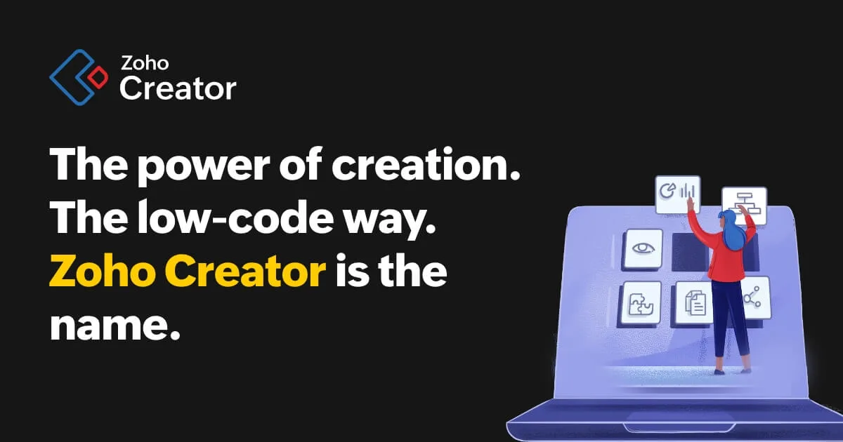 Zoho Creator in action, no-code AI tool